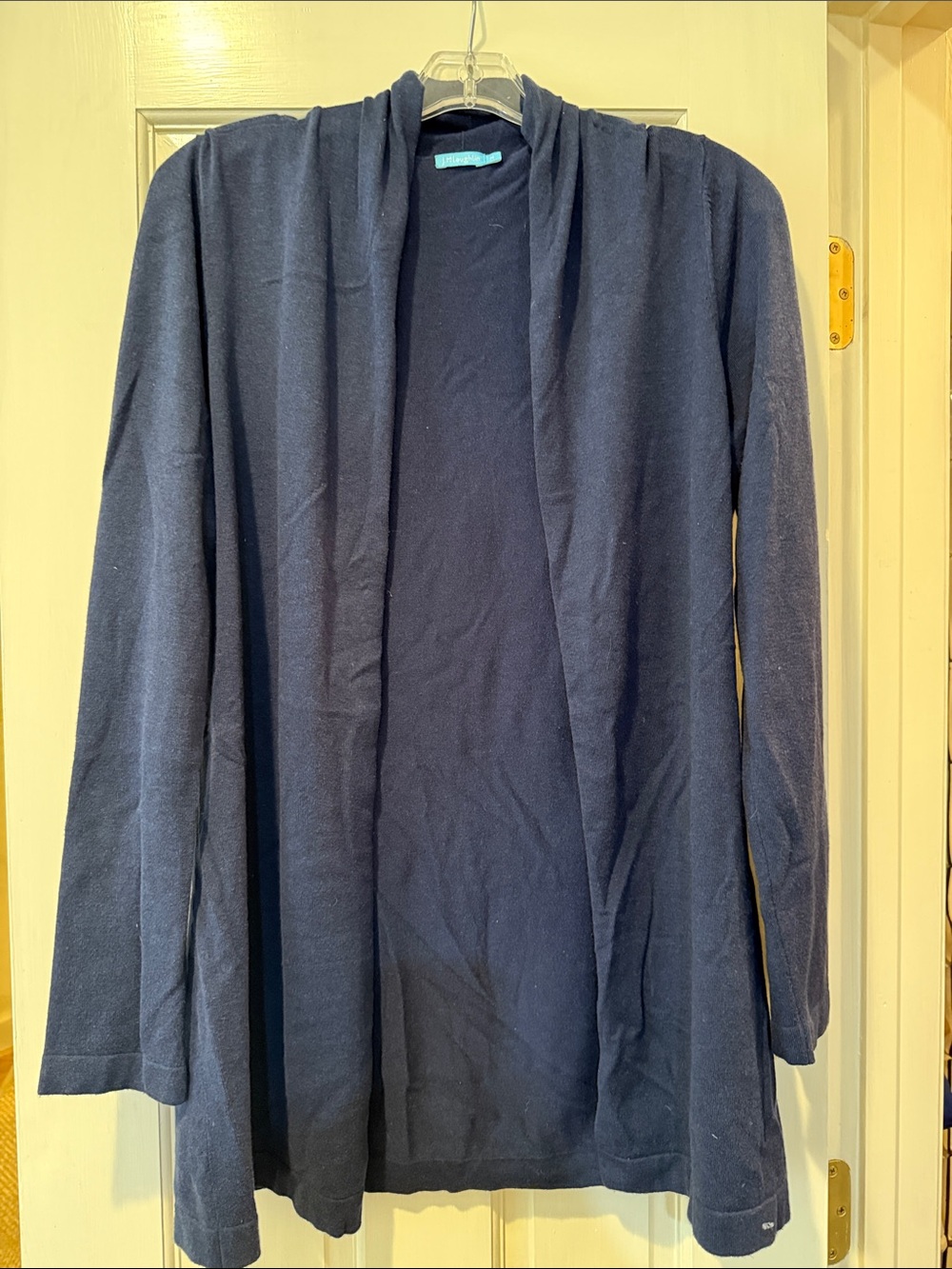 Women's Open-Front Navy Cardigan Vest